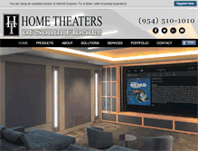 Tablet Screenshot of hometheatersofsouthflorida.com